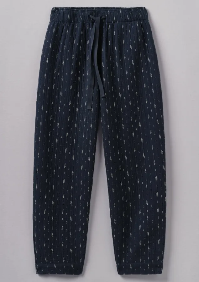 dobby_stitch_cotton_lounge_trousers_6.webp Loungewear | Trousers-TOAST Dobby Stitch Cotton Lounge Trousers IndigoBlue