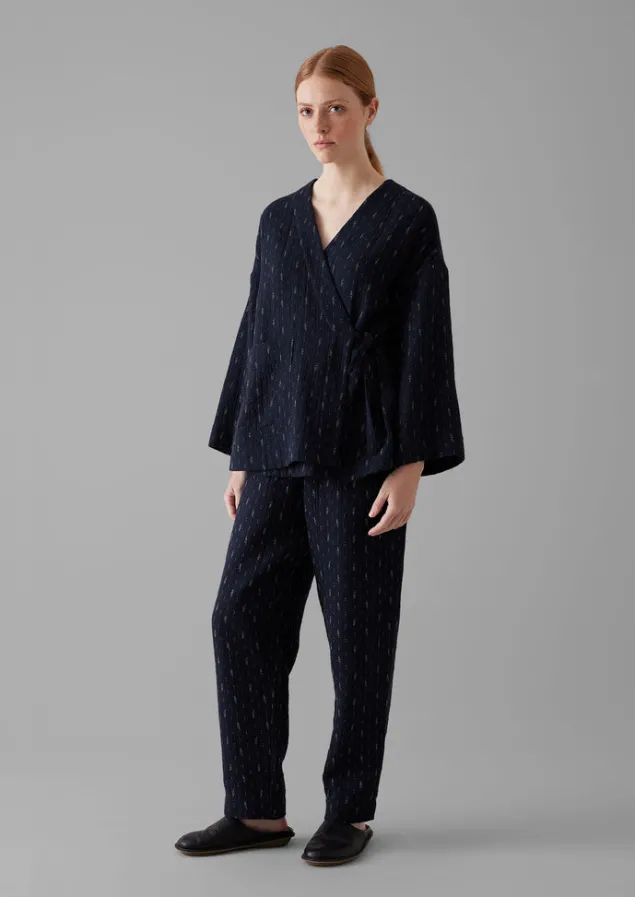 dobby_stitch_cotton_lounge_trousers_7.webp Loungewear | Trousers-TOAST Dobby Stitch Cotton Lounge Trousers IndigoBlue