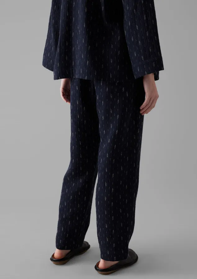 dobby_stitch_cotton_lounge_trousers_9.webp Loungewear | Trousers-TOAST Dobby Stitch Cotton Lounge Trousers IndigoBlue