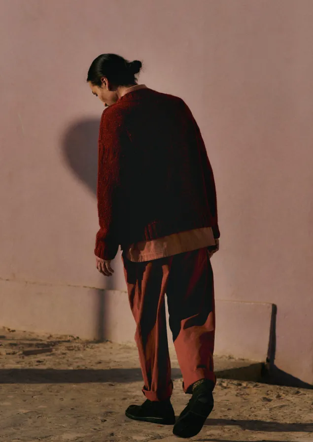 donegal_wool_high_neck_easy_sweater_5.webp Knitwear-TOAST Donegal Wool High Neck Easy Sweater RedGranite