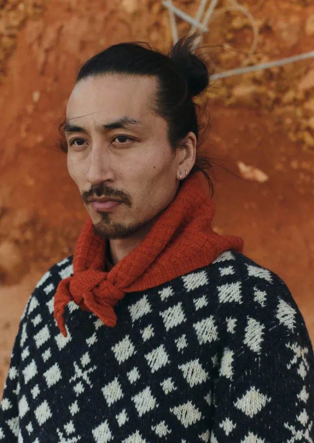 donegal_wool_jacquard_sweater_2.webp Knitwear-TOAST Donegal Wool Jacquard Sweater CharcoalMelange