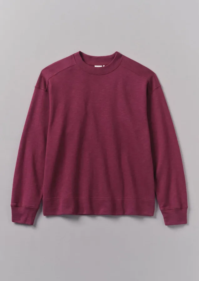 Tops & Tees | Shirts-TOAST Dropped Shoulder Loopback Jersey Sweatshirt Fuchsia