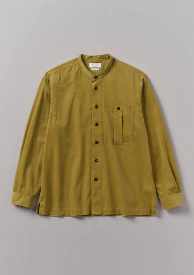 Cord | Shirts-TOAST Dropped Shoulder Organic Cord Grandad Shirt GoldenOlive