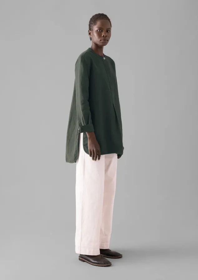 elena_cotton_linen_tunic_shirt_6-1.webp Linen | Tops & Tees-TOAST Elena Cotton Linen Tunic Shirt DustedKhaki
