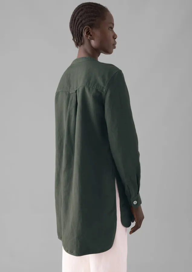 elena_cotton_linen_tunic_shirt_9-1.webp Linen | Tops & Tees-TOAST Elena Cotton Linen Tunic Shirt DustedKhaki