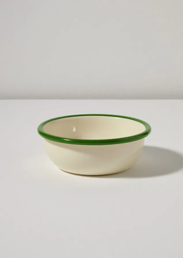 Outdoor | Kitchen-TOAST Enamel Bowl Cream/Leaf