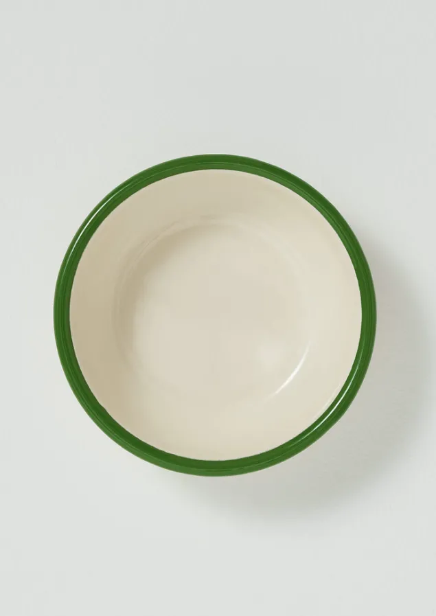 Outdoor | Kitchen-TOAST Enamel Bowl Cream/Leaf