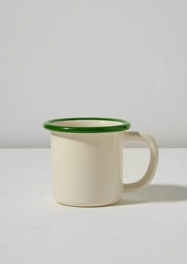Outdoor-TOAST Enamel Mug Cream/Leaf