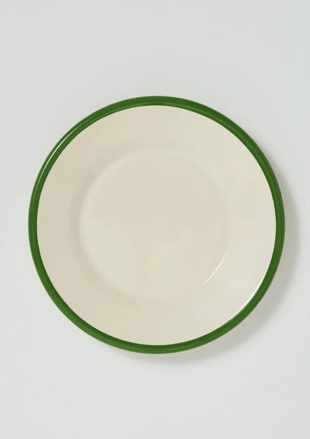 Outdoor | Kitchen-TOAST Enamel Plate Cream/Leaf