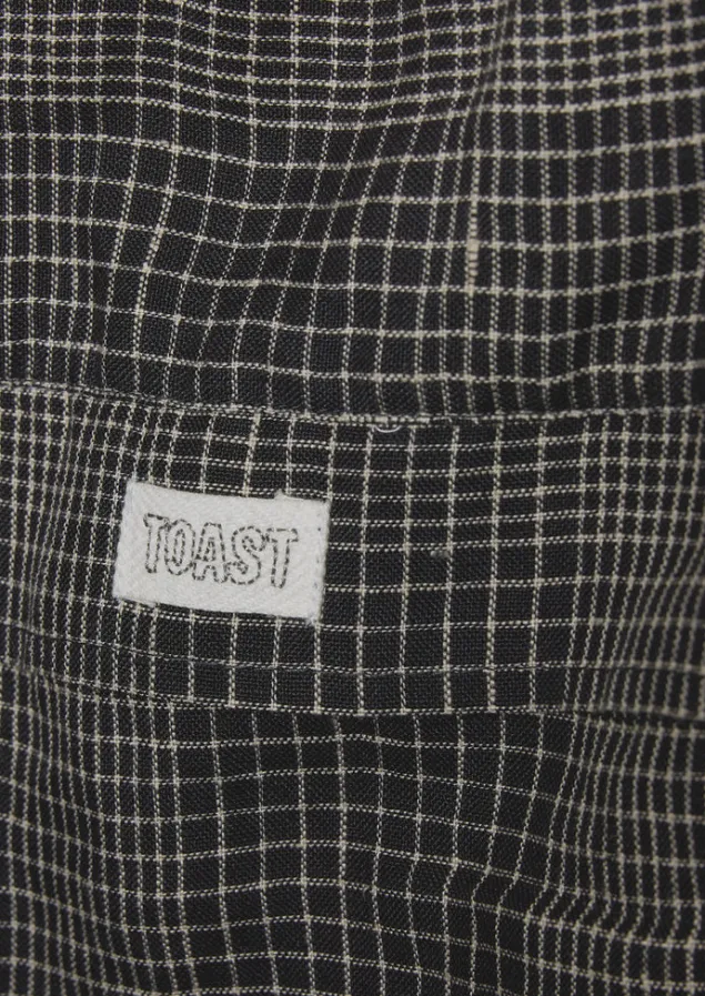 etched_check_linen_bag_3.webp Bags & Belts-TOAST Etched Check Linen Bag Slate