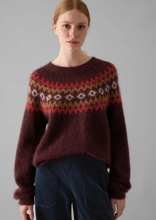 fair_isle_yoke_mohair_blend_easy_sweater_2.webp Knitwear-TOAST Fair Isle Yoke Mohair Blend Easy Sweater RedMulti