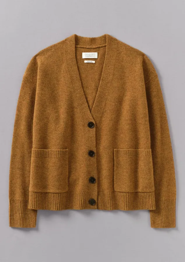 Cashmere | Knitwear-TOAST Ffion Wool Cashmere Boxy Cardigan Turmeric