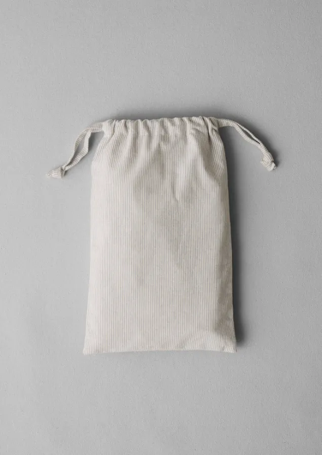 fine_stripe_organic_cotton_oxford_pillowcase_set_5.webp Textiles | Bed Linen-TOAST Fine Stripe Organic Cotton Oxford Pillowcase Set Ecru/SmokeBlue