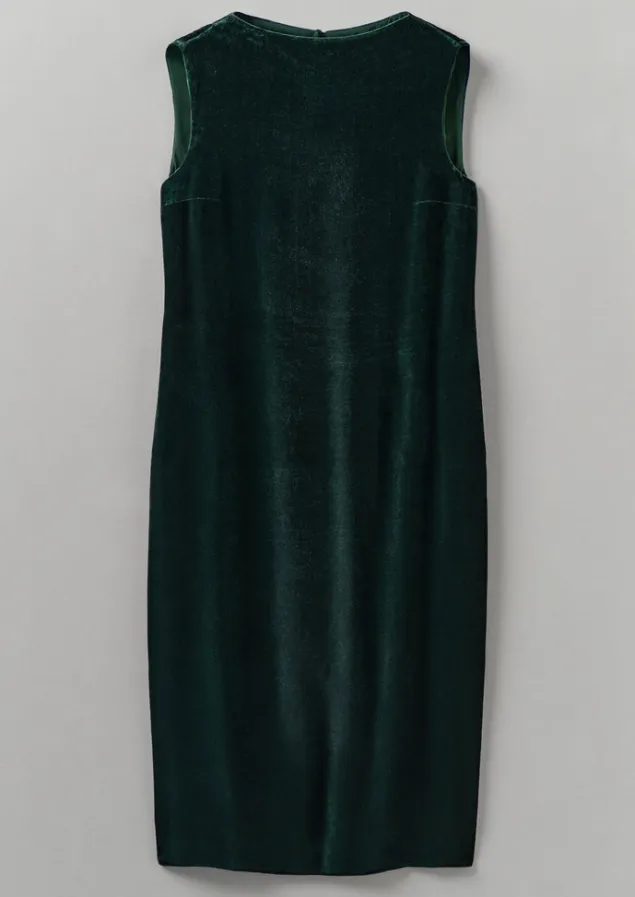 Velvet | Dresses-TOAST Fluid Silk Velvet Dress Onyx