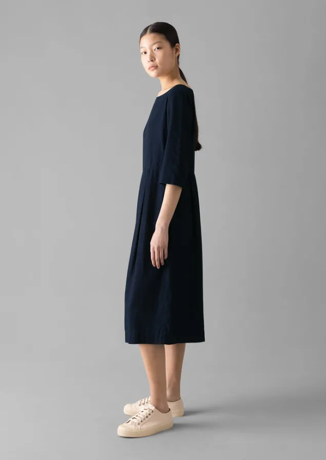franca_indigo_twill_dress_2.webp Dresses-TOAST Franca Twill Dress Indigo