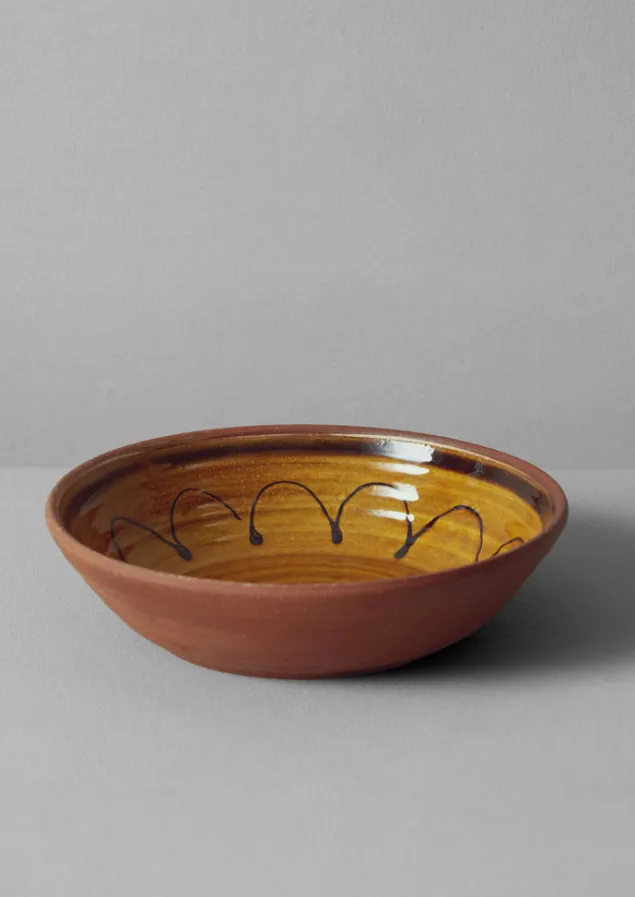 Ceramics | Tableware-TOAST Frances Savage Serving Bowl Honey/Terracotta
