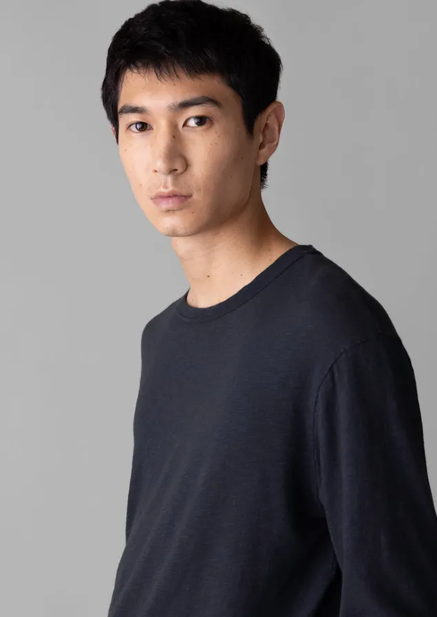 frank_cotton_long_sleeve_tee_2-3.webp Loungewear | Tops & Tees-TOAST Frank Cotton Long Sleeve Tee PrussianBlue