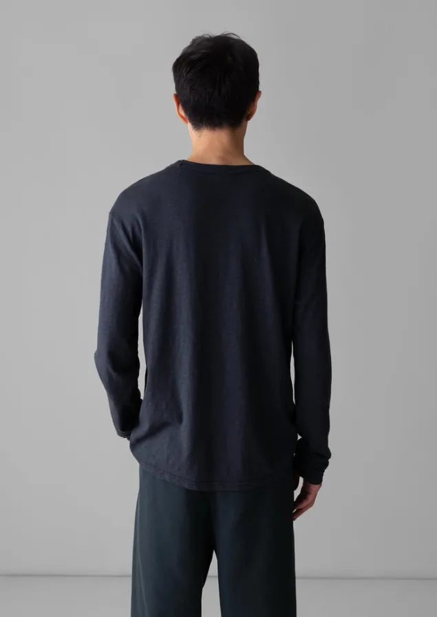 frank_cotton_long_sleeve_tee_3-3.webp Loungewear | Tops & Tees-TOAST Frank Cotton Long Sleeve Tee PrussianBlue