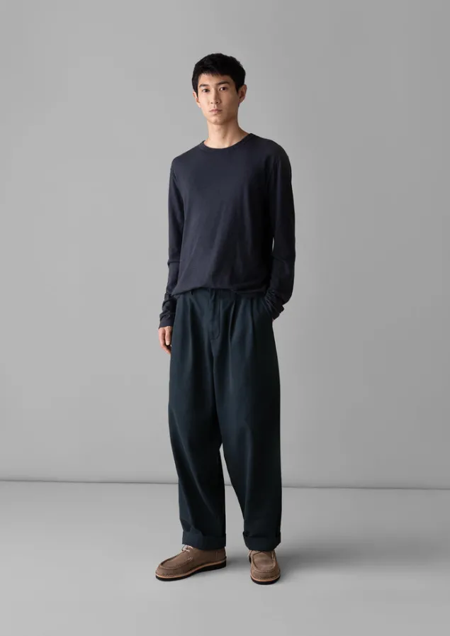 frank_cotton_long_sleeve_tee_6-1.webp Loungewear | Tops & Tees-TOAST Frank Cotton Long Sleeve Tee PrussianBlue