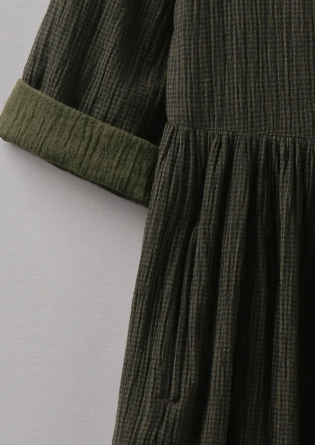 freya_crinkle_organic_cotton_dress_11.webp Loungewear | Dresses-TOAST Freya Crinkle Organic Cotton Dress DarkestOlive