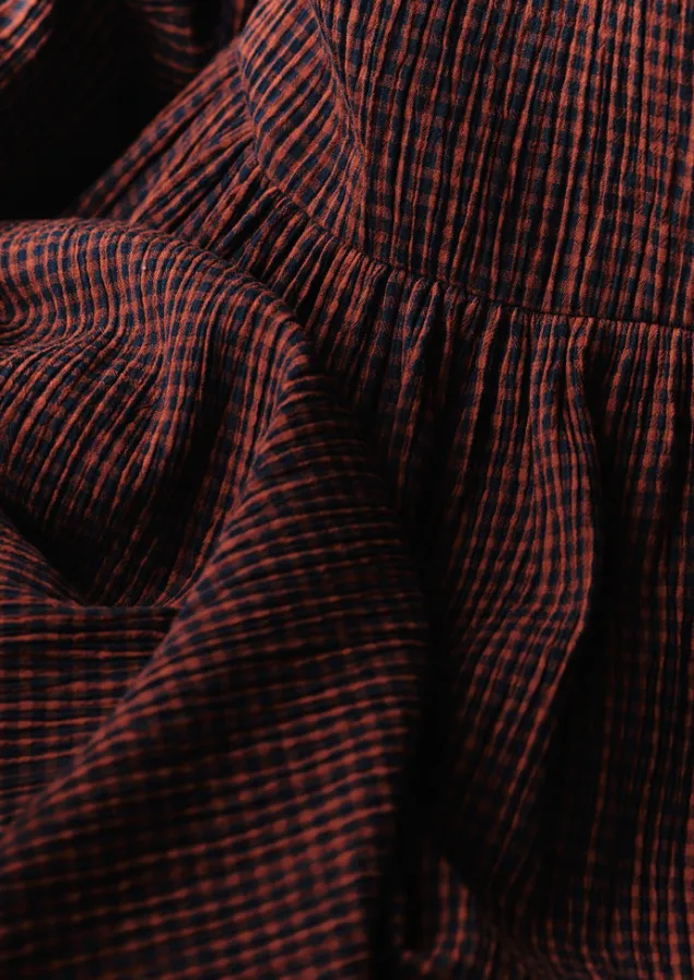 freya_gingham_crinkle_cotton_dress_10-1.webp Loungewear | Dresses-TOAST Freya Gingham Crinkle Cotton Dress Brick/Black