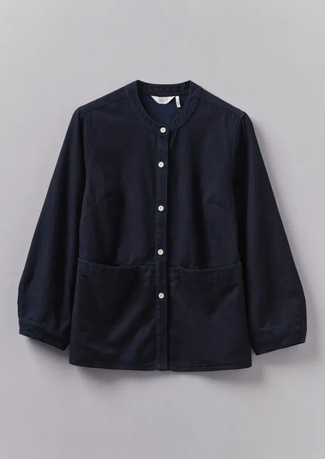 Workwear | Shirts-TOAST Front Pocket Soft Twill Shirt Indigo