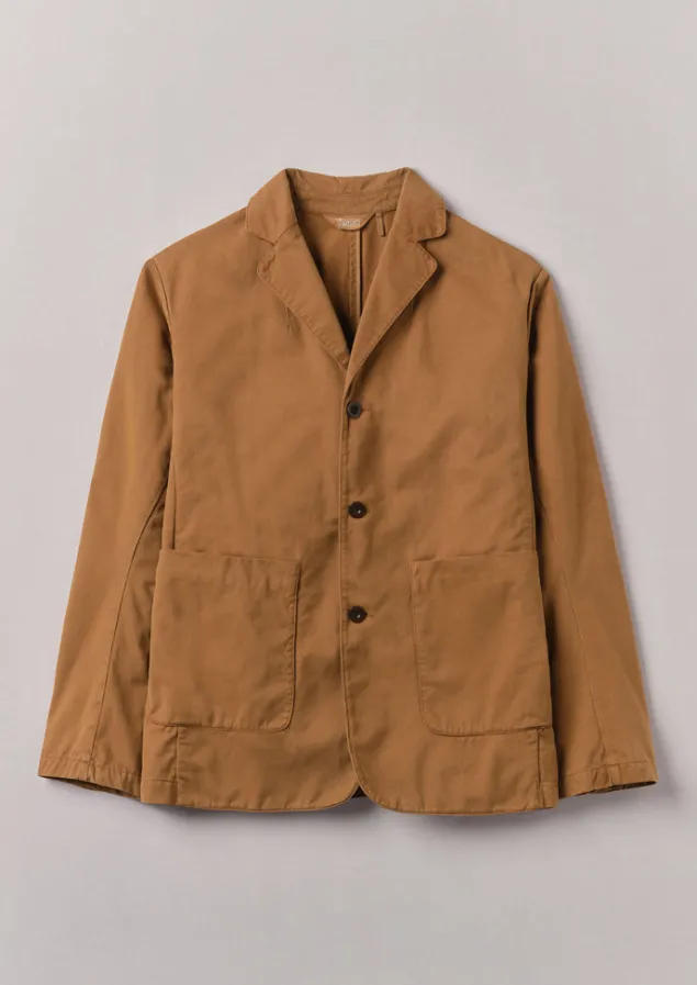 Workwear | Coats & Jackets-TOAST Garment Dyed Brushed Cotton Jacket Sandstone