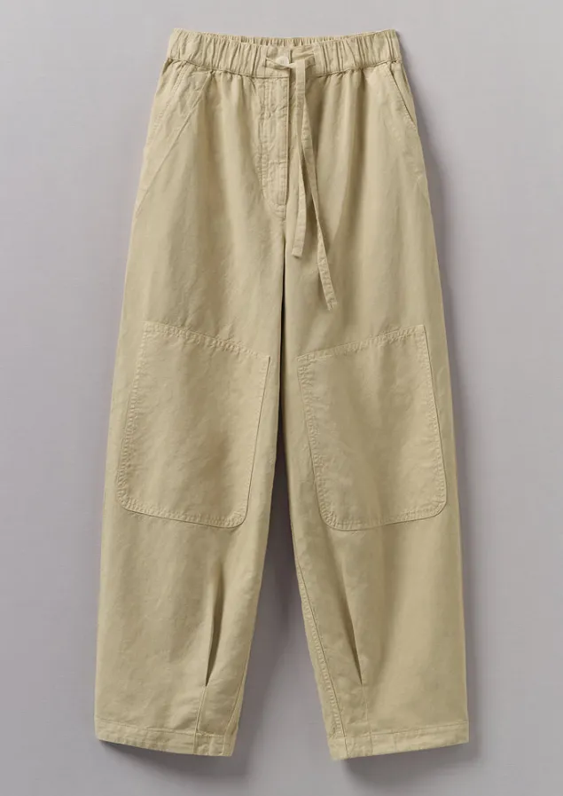Linen | Trousers-TOAST Garment Dyed Cotton Linen Canvas Trousers Fallow