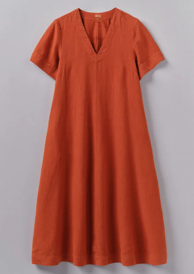garment_dyed_linen_vneck_dress_8-1.webp Linen | Loungewear-TOAST Garment Dyed Linen V-Neck Dress RooibosRed