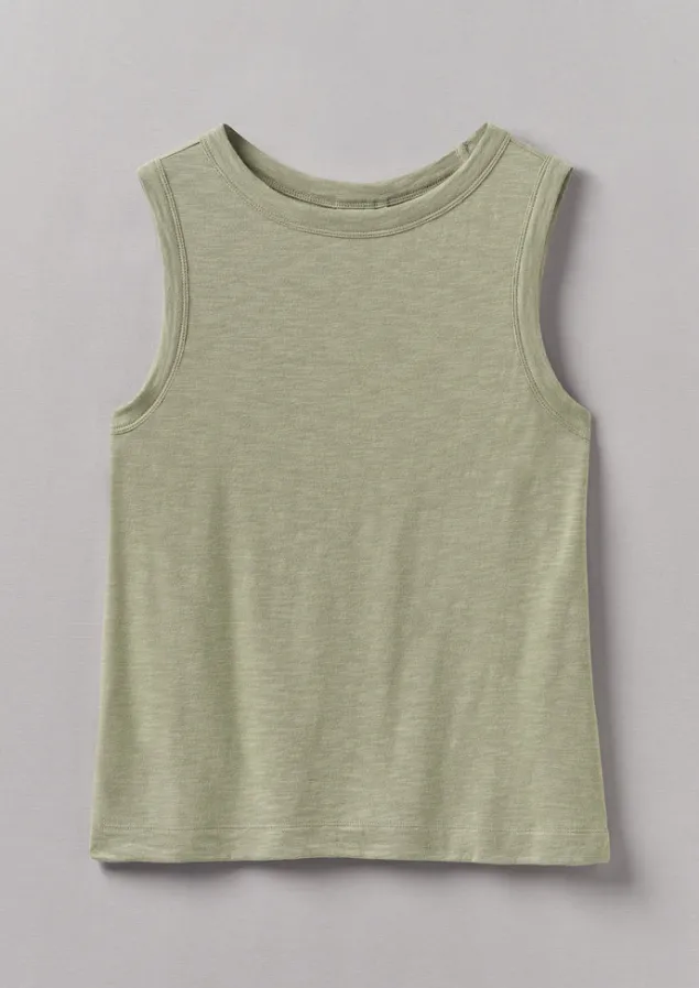 Jersey | Tops & Tees-TOAST Garment Dyed Organic Cotton Tank Top CeladonGreen
