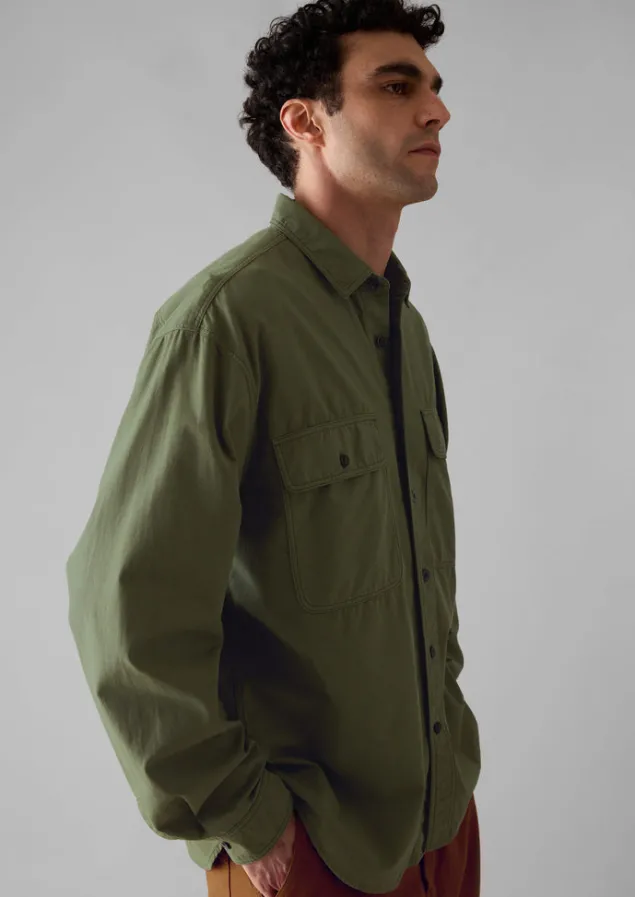 Workwear | Shirts-TOAST Garment Dyed Oxford Workwear Shirt WashedOlive
