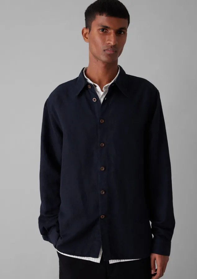 garment_dyed_point_collar_shirt_2-1.webp Shirts-TOAST Garment Dyed Point Collar Shirt Midnight