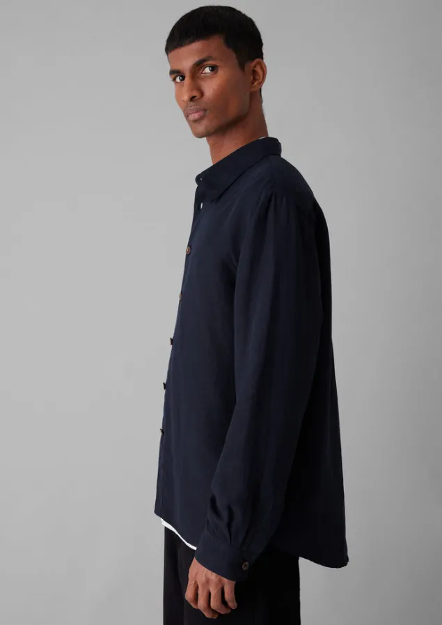 garment_dyed_point_collar_shirt_3-1.webp Shirts-TOAST Garment Dyed Point Collar Shirt Midnight
