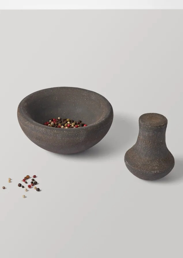 grace_mccarthy_pestle_and_mortar_1.webp Ceramics | Kitchen-TOAST Grace McCarthy Pestle and Mortar VulcanBlack
