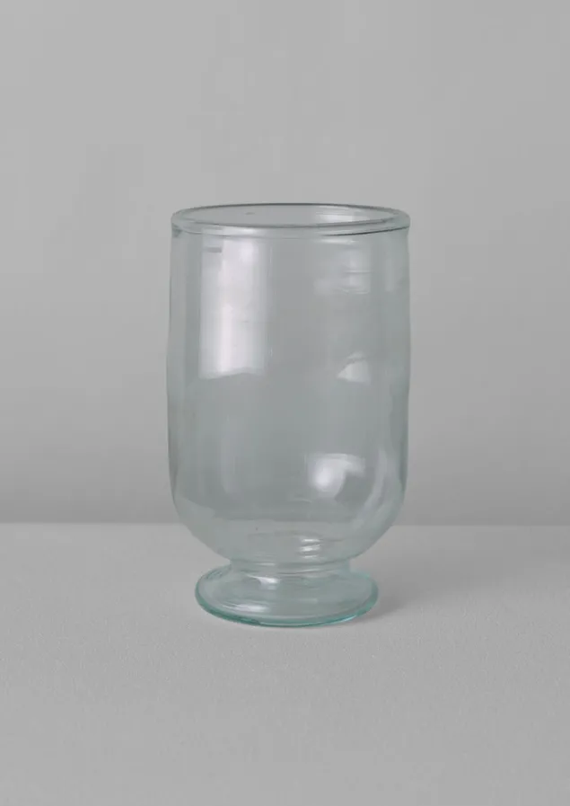 hand_blown_footed_vase_7.webp Glass | Decorative Pieces-TOAST Hand Blown Footed Vase Clear