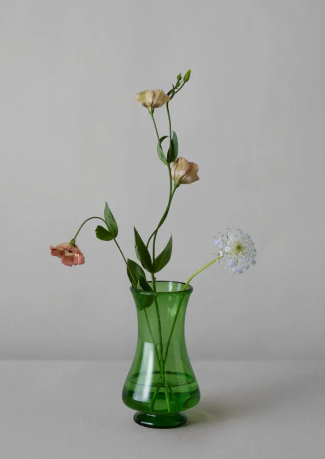 Glass | Decorative Pieces-TOAST Hand Blown Polonaise Vase Olive