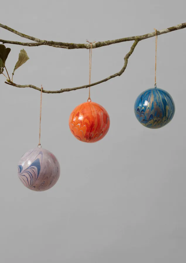 hand_marbled_bauble_3-1.webp Christmas Decorations-TOAST Hand Marbled Bauble RichBlue