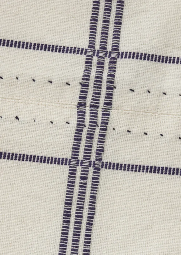 hand_woven_cotton_tablecloth_8-1.webp Textiles | Outdoor-TOAST Hand Woven Cotton Tablecloth Ecru/ProvenceBlue