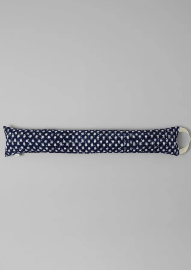 hand_woven_ikat_cotton_draught_excluder_5.webp Textiles | Cushions & Covers-TOAST Hand Woven Ikat Cotton Draught Excluder MidnightCheck