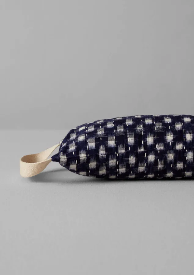 hand_woven_ikat_cotton_draught_excluder_8-1.webp Textiles | Cushions & Covers-TOAST Hand Woven Ikat Cotton Draught Excluder MidnightCheck