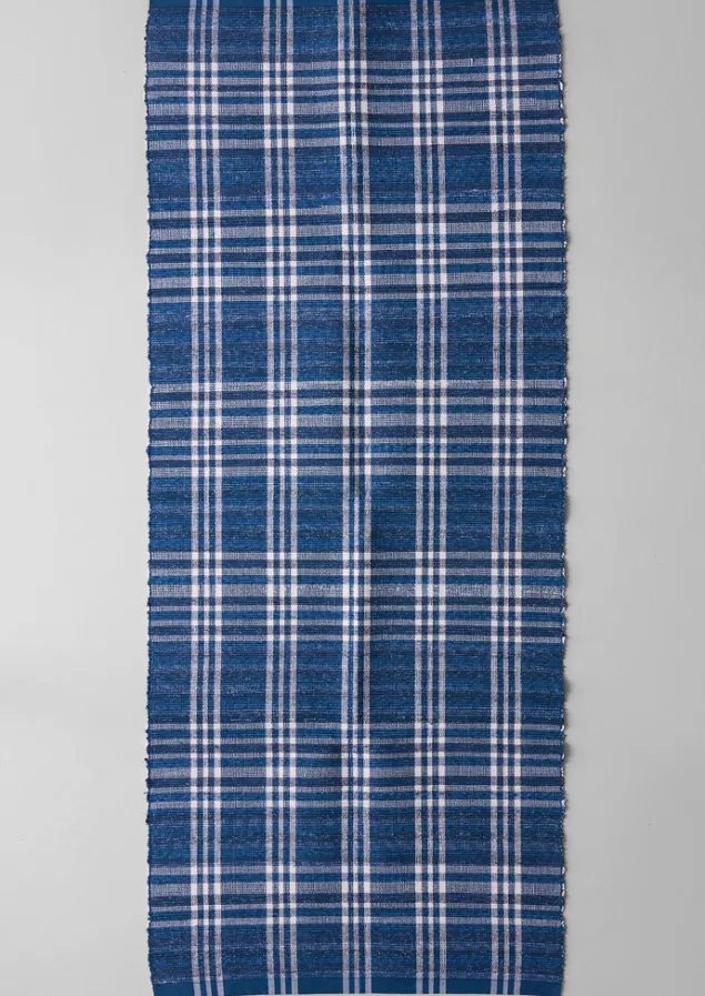 Textiles | Rugs-TOAST Hand Woven Remnant Fabric Rag Rug MixedBlues