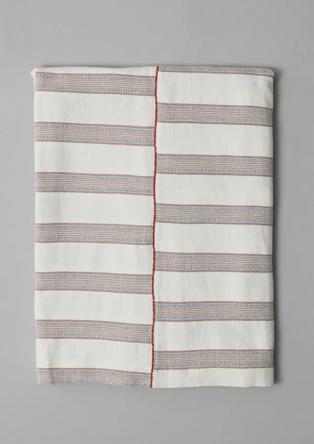 hand_woven_stripe_tablecloth_4-1.webp Textiles | Kitchen-TOAST Hand Woven Stripe Tablecloth Ecru/Ochre