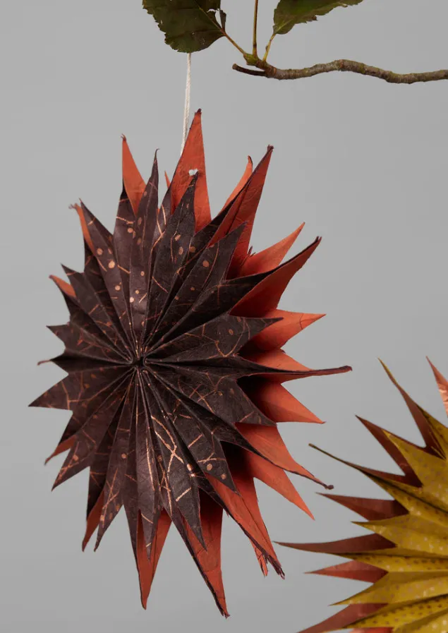 hanging_lokta_paper_star_set_8.webp Christmas Decorations-TOAST Hanging Lokta Paper Star Set Multi