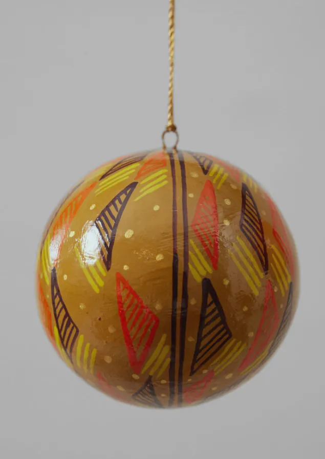 harp_hand_painted_bauble_3.webp Christmas Decorations-TOAST Harp Hand Painted Bauble DarkOchre