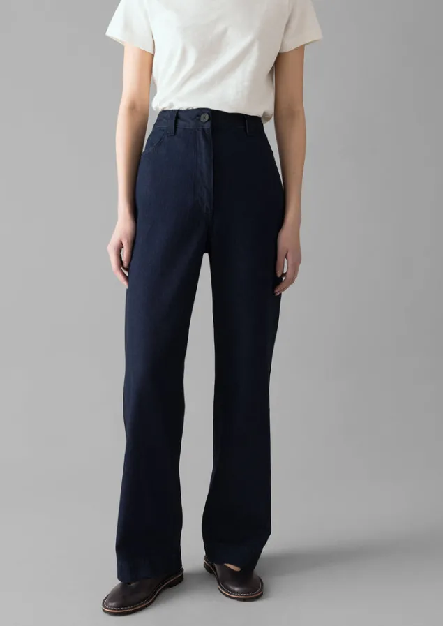 Denim | Workwear-TOAST Denim Slim Leg Trousers Indigo