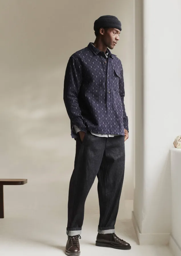 indigo_running_stitch_overshirt_3.webp Shirts-TOAST Running Stitch Overshirt Indigo