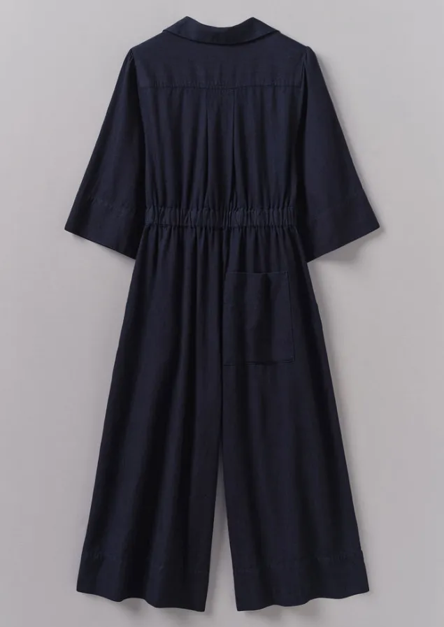 indigo_twill_culotte_jumpsuit_15.webp Jumpsuits | Trousers-TOAST Twill Culotte Jumpsuit Indigo