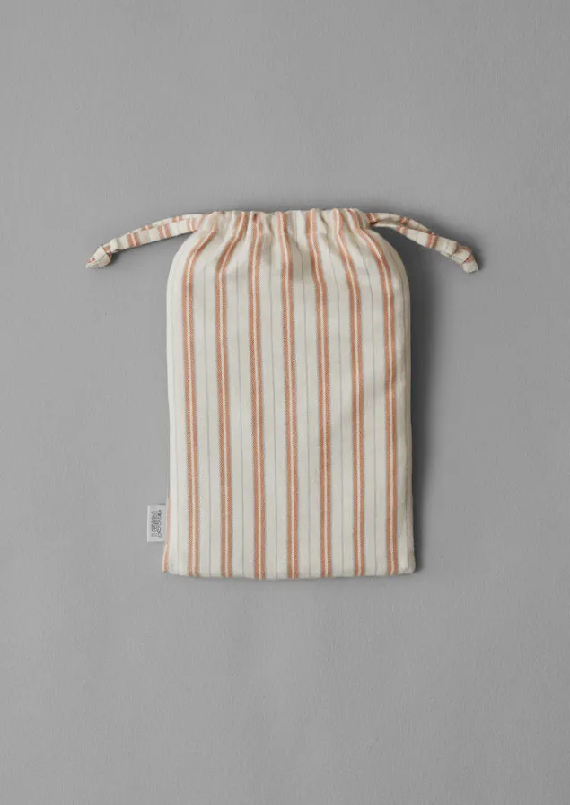 ines_flannel_stripe_cotton_housewife_pillowcase_set_6.webp Textiles | Bed Linen-TOAST Ines Flannel Stripe Cotton Housewife Pillowcase Set Apricot/SoftBlue