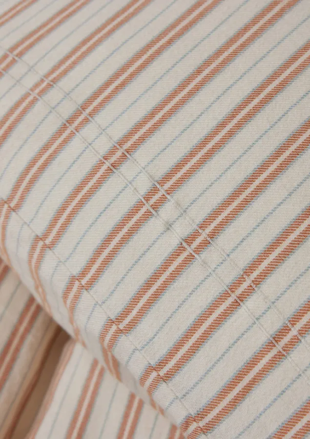 ines_flannel_stripe_cotton_housewife_pillowcase_set_7.webp Textiles | Bed Linen-TOAST Ines Flannel Stripe Cotton Housewife Pillowcase Set Apricot/SoftBlue