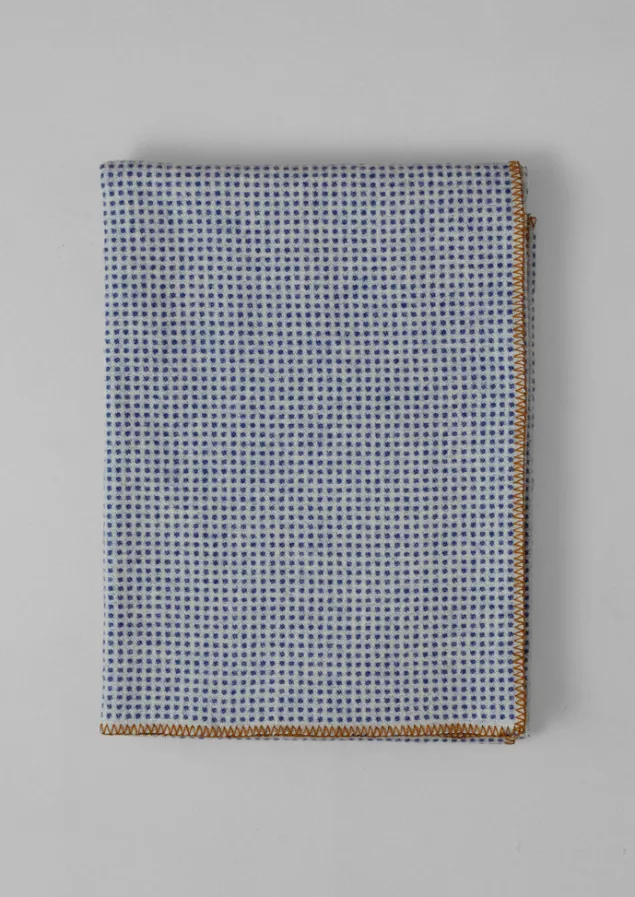 jacquard_dot_wool_blanket_10-1.webp Textiles | Blankets & Throws-TOAST Jacquard Dot Wool Blanket Midnight/Ecru
